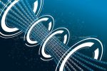 Abstract Binary Spiral Background